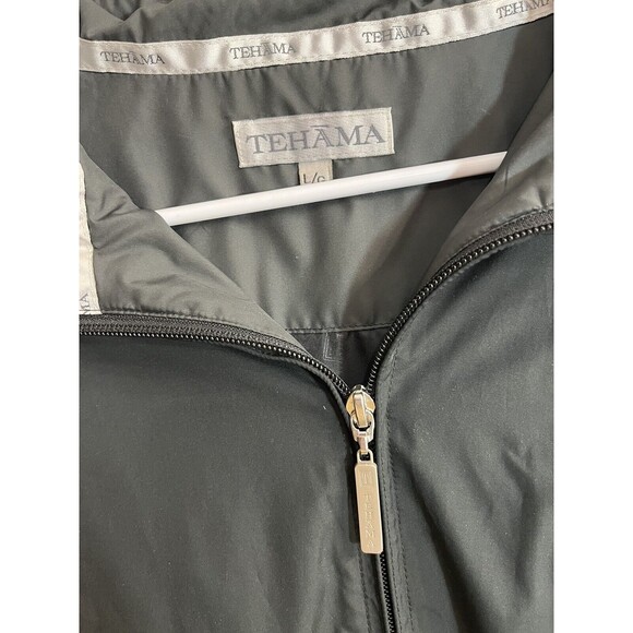 Tehama Jacket Mens L/G Black Gray Pepple Beach Golf Links Coat windbreaker - Picture 4 of 7